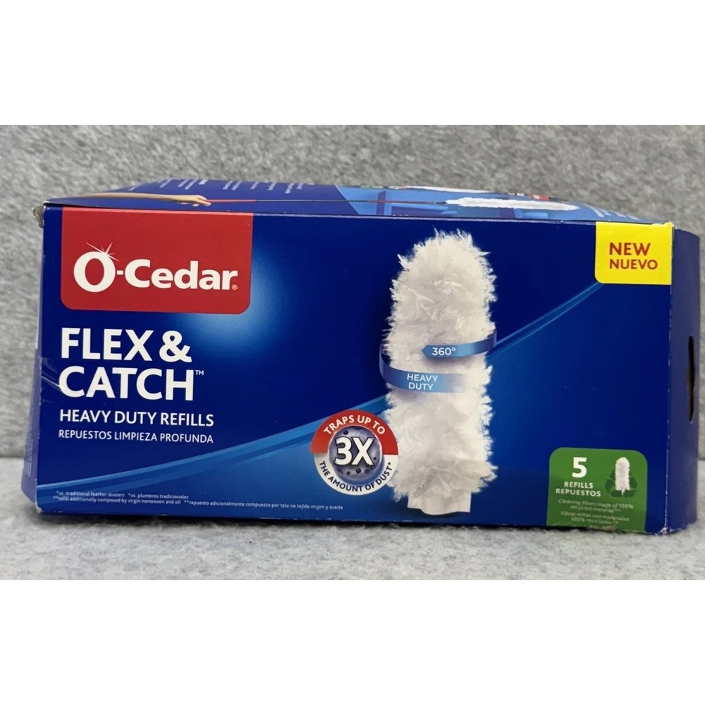 O-Cedar Flex & Catch Duster Refills 5 Pack Heavy Duty Dust Trap Cleaning New - Picture 1 of 5